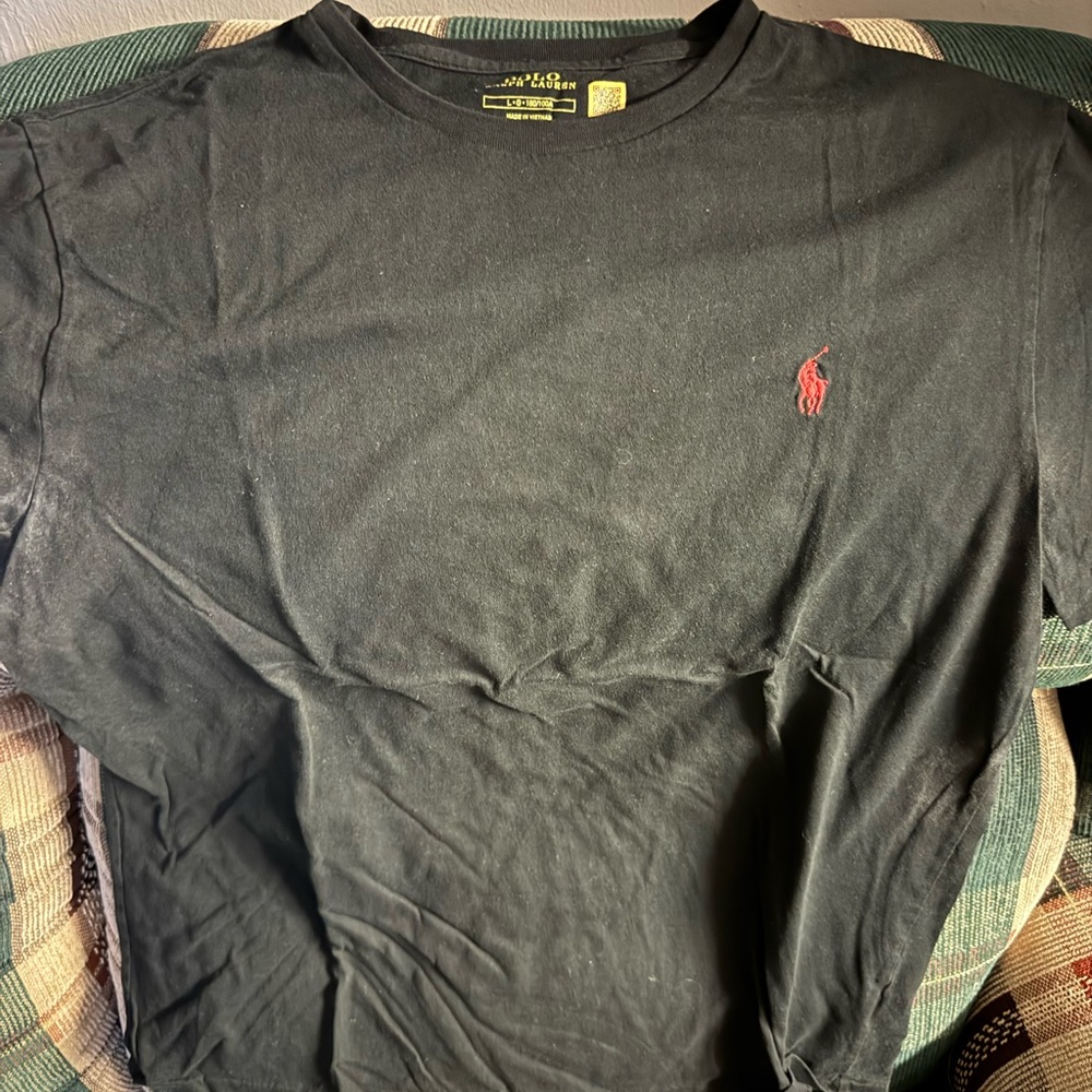 Polo by Ralph Lauren Black Tee with Red Logo